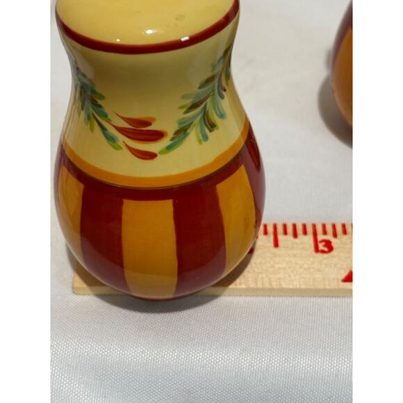 Southern Living "Siena" by Gail Pittman Hand-Painted Salt and Pepper Shaker Set - Picture 5 of 7
